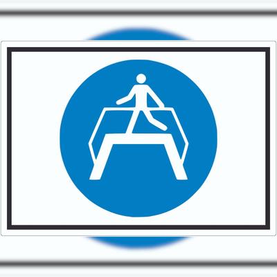 HB-Druck Übergang benutzen Symbol Aufkleber A7 (74x105mm)
