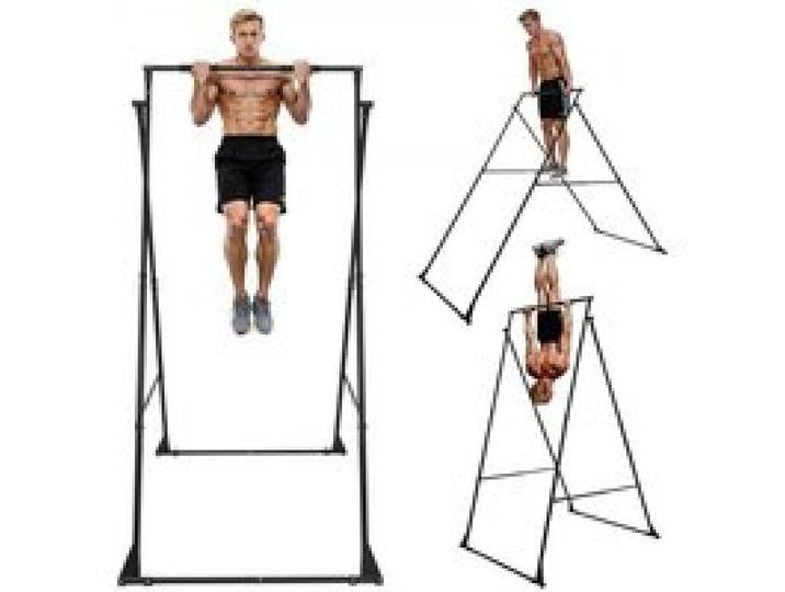 VEVOR Structure Balançoire pour Yoga Aérien, Portique pour Hamac et Yoga avec Charge Maximale 200 kg, Support de Traction Triangulaire, avec Mousse EVA, Réglages Horizontal et Vertical, Pilates