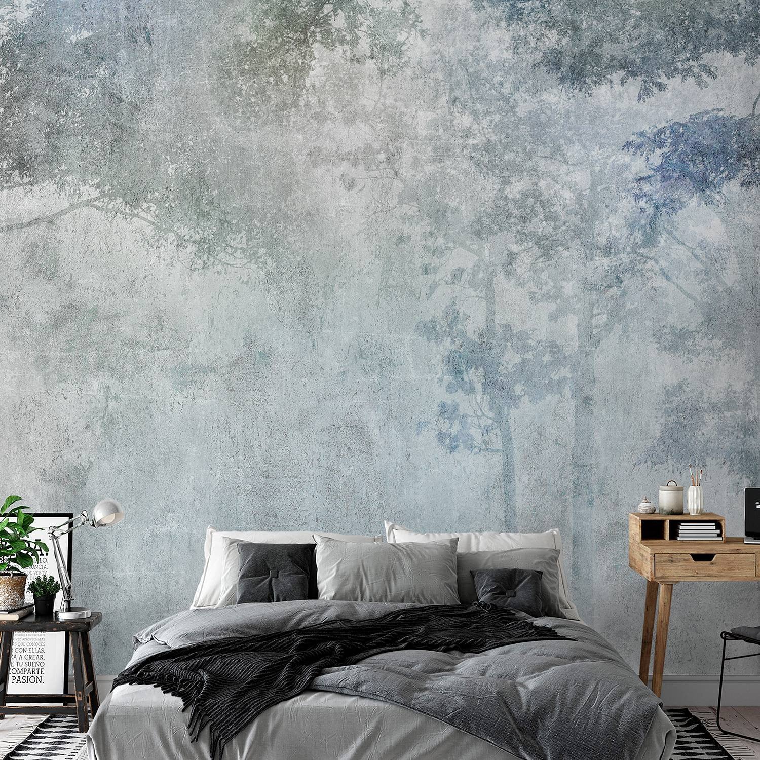 home24 Fotobehang Forest Reverb Grijs Abstract Modern B: 150 cm, H: 105 cm