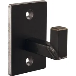 Simausrom, Zubehör Türbeschlag, Huthaken Aruba Breite 40 mm, Höhe 60 mm, Schwarzstahl schutzlackiert