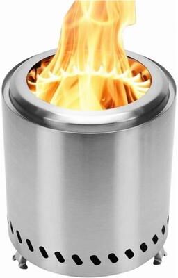 All Categories Goods "Smokeless Fire Pit Portable Wood Burning Outdoor Firepit For Camping Stainless Steel 18.5"""