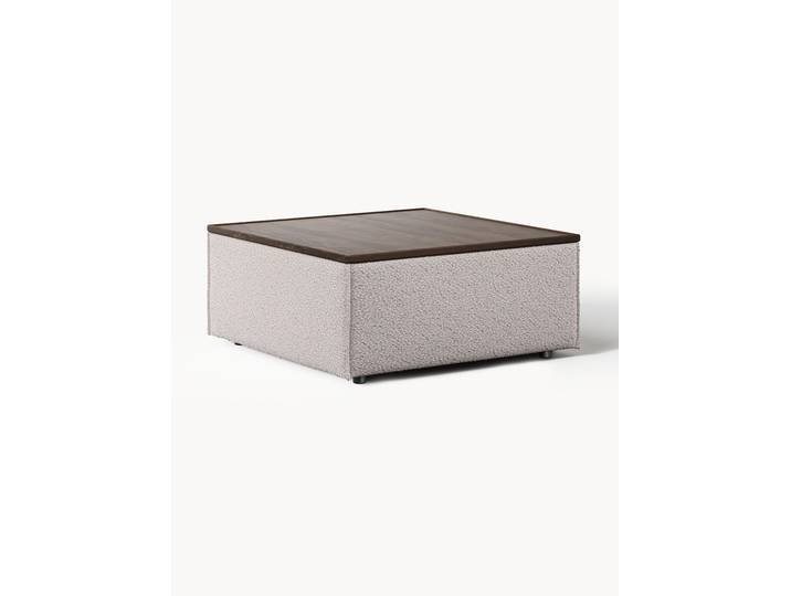 Pouf en bouclette avec rangement Lennon
