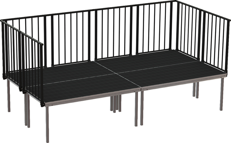 Stageworx Safety Railings 1m Black