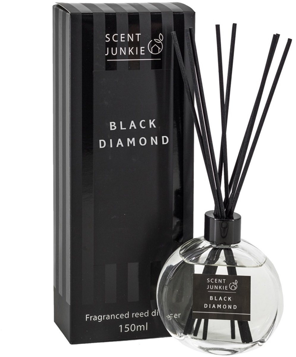 Geurdiffuser met stokjes Black Diamond 150ml
