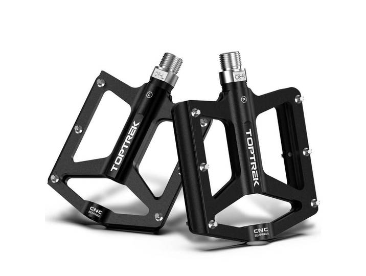 Fahrradpedale CNC Aluminium mit 3 Lagern Schwarz, Metall, 10.2x1.5x12.5 cm, Freizeit & Co, Sport & Fitness, Fahrräder, Fahrradzubehör