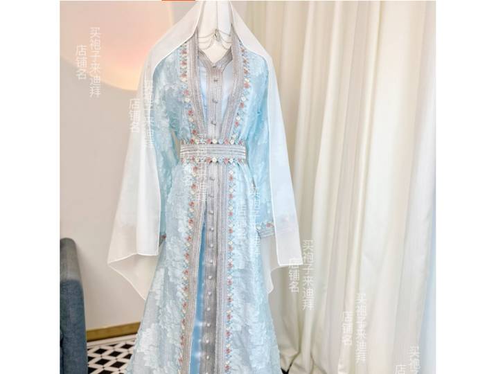 Robe de soirée pour femme de Dubaï - Robe de prière musulmane élégante Eid al Fitr