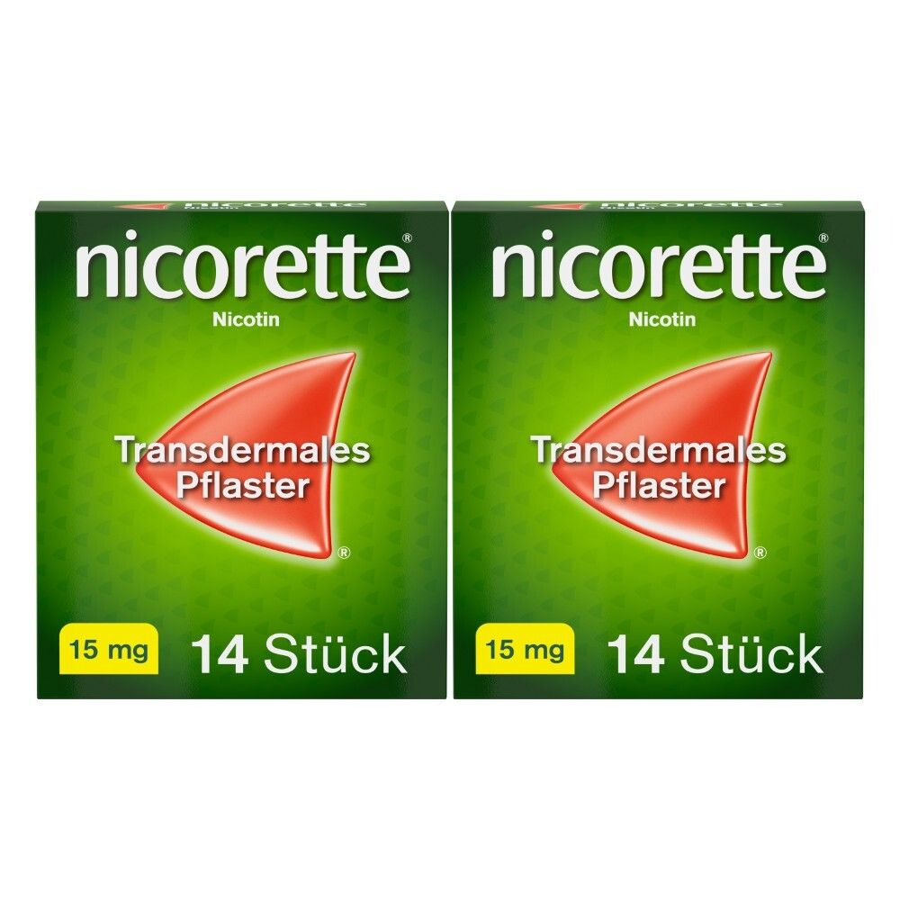 nicorette TX Pflaster 15 mg x2 2x14 St transdermal