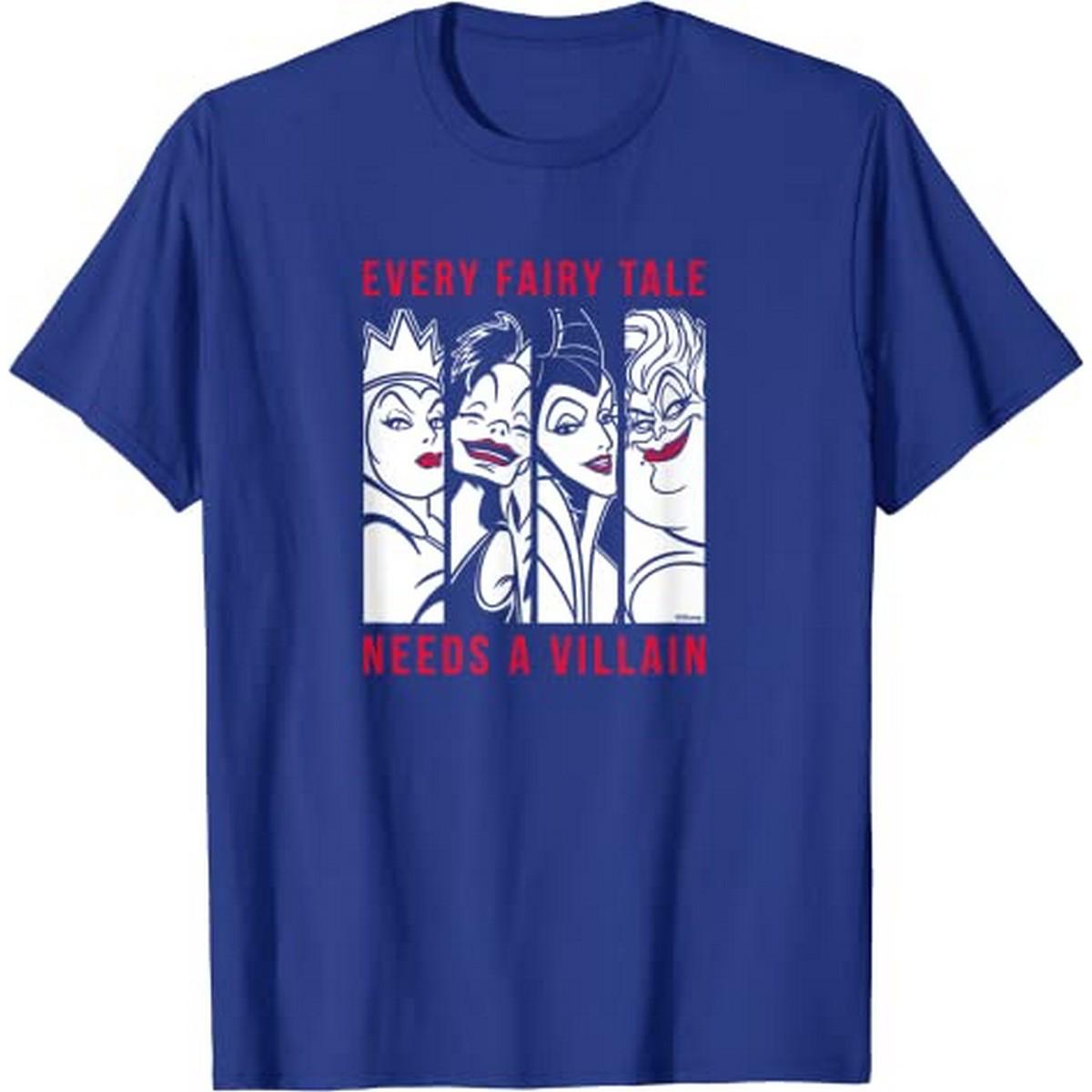 Disney Heren Elk sprookje heeft een schurk nodig Katoenen T-shirt (Marineblauw)