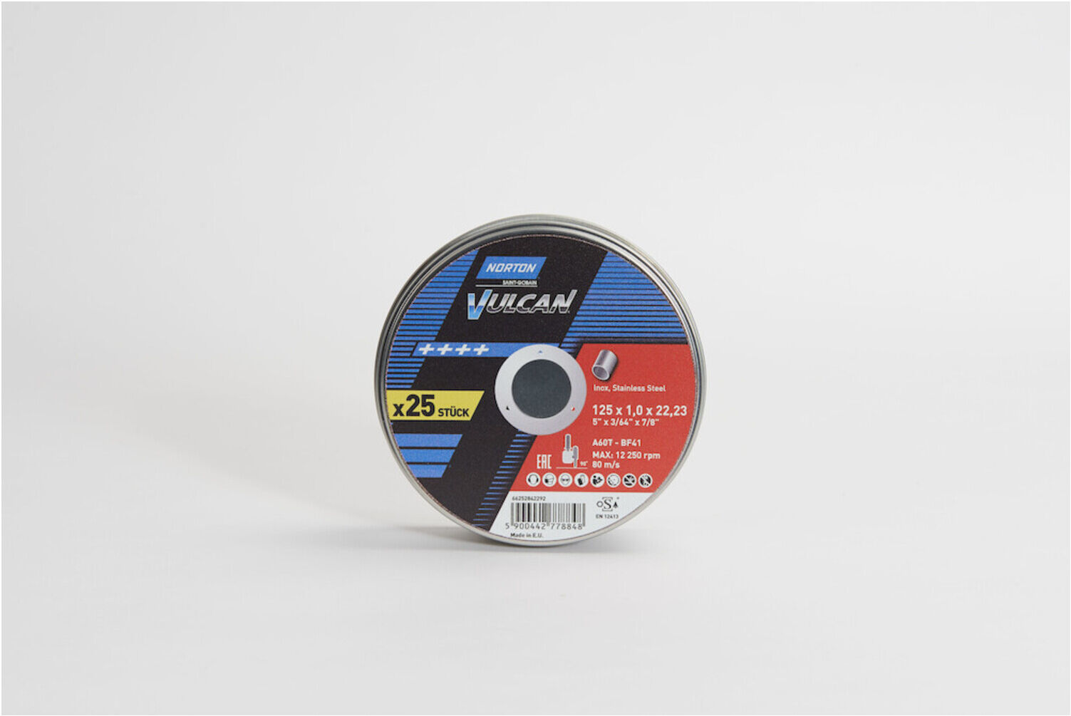 Norton Trennscheibe Dose 25x Vulcan Inox 125x1,0mm ; Saint-Gobain (66252842292)