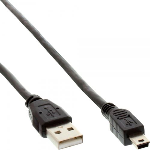 Inline Mini USB-Kabel, USB Stecker A an Mini Stecker für Sony, Casio, Canon, H