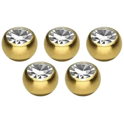 SET Chirurgenstahl Schraubkugel KRISTALL