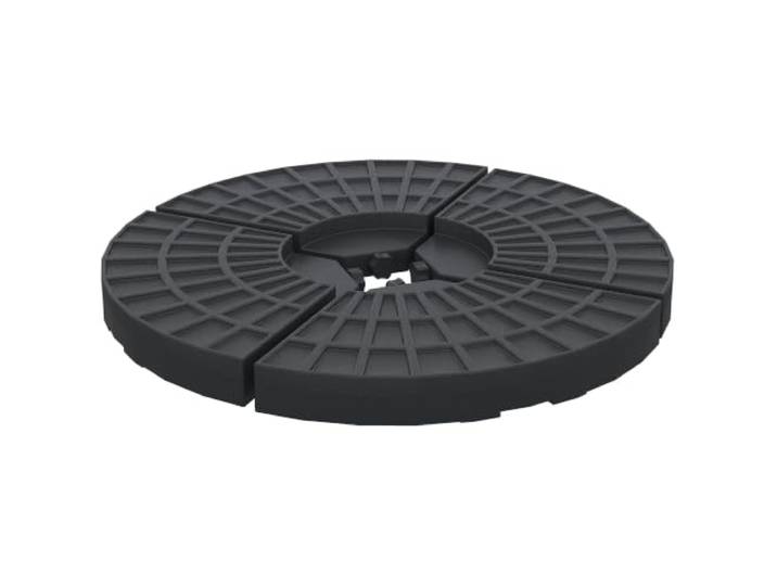 Outsunny Sonnenschirmgewicht 4er HDPE Schirmständer Sonnenschirm Schwarz Schirmgewicht, Mit 52 kg Wasser Oder 68 kg Sand Befüllbar