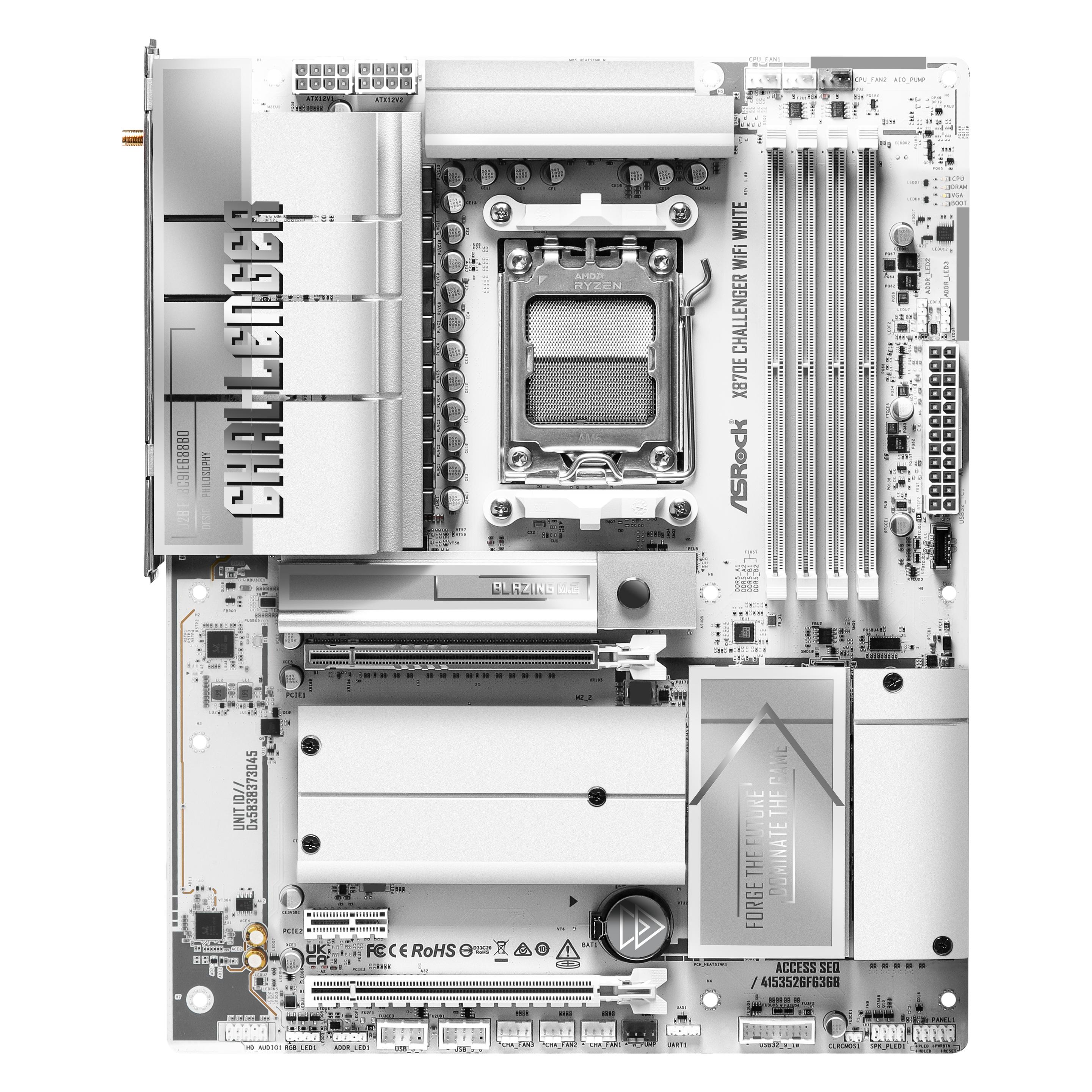 AsRock X870E Challenger WiFi White AM5 ATX HDMI/USB-C D (AM5, AMD X870E, ATX) (90-MXBUH0-A0UAYZ)