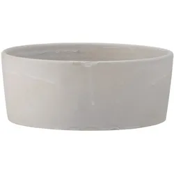 Bloomingville Buddy Schale, Hundenapf weiß aus Steingut, Ø 17,5 x H7 cm