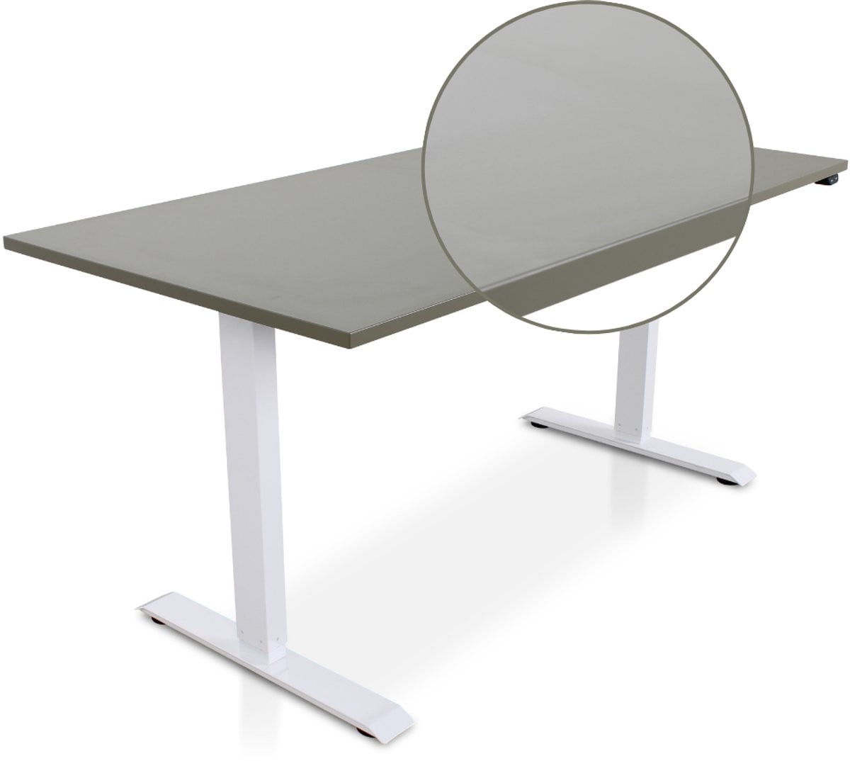 Lineaflex MRC EASY Zit-Sta Bureau – Elektrisch Verstelbaar – B/D: 160 x 80 cm – Forest Green met Wit Frame
