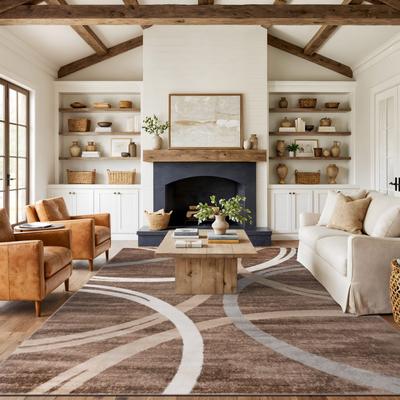 World Rug Gallery Contemporary Abstract Circles Design Area Rug