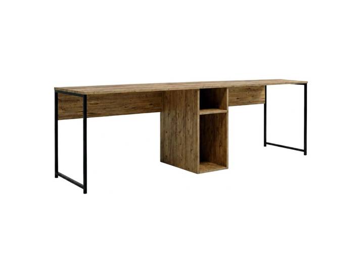 Bureau effet bois chêne 240x60h74 cm