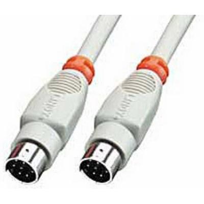 LINDY Seriell Anschlusskabel [1x Mini-DIN-Stecker - 1x Mini-DIN-Stecker] 2.00 m Grau