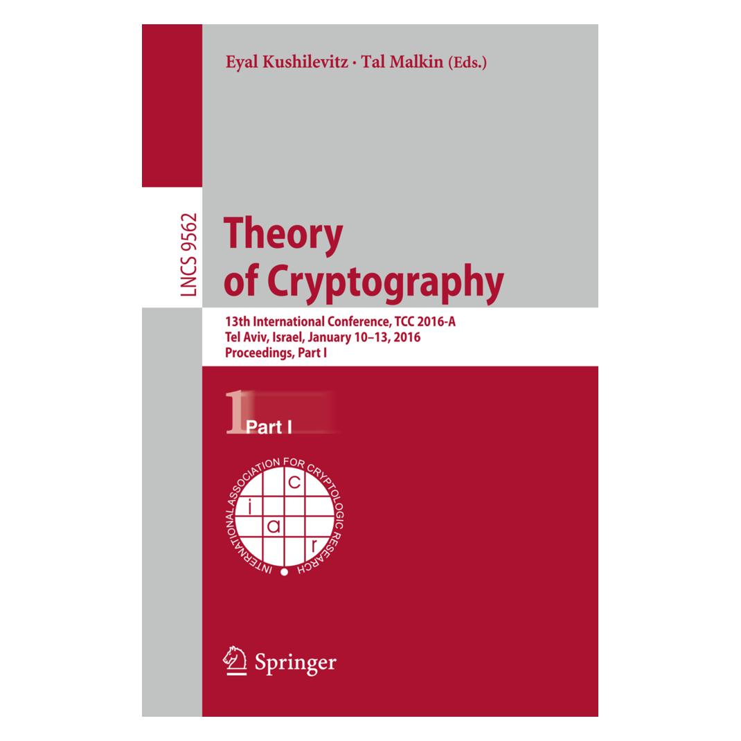 Springer Theory of Cryptography (Englisch, Softcover, Eyal Kushilevitz, Tal Malkin) (55604392)