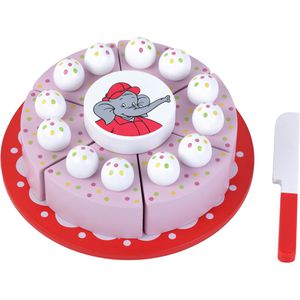 tanner Kinderküchen-Zubehör, Benjamin-Blümchen-Torte, aus Holz, 10-teilig