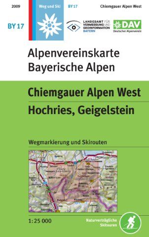Deutscher Alpenverein e.V. - Chiemgauer Alpen, West, Hochries, Geigelstein: Topographische Karte 1:25.000 mit Wegmarkierungen und Skirouten - Preis vom 17.10.2026 19:25:27 h