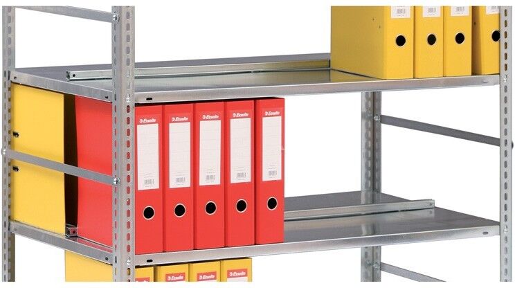 META Střední dorazová lišta proti prostrčení šanonu, 750 mm, pozink