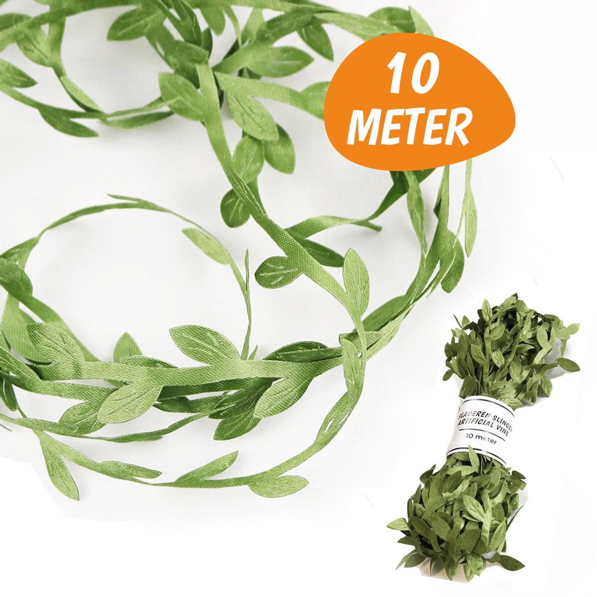 Groene kunstmatige klimop slinger decoratie van 10 meter