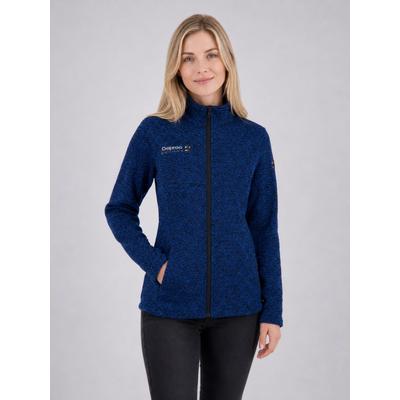 Strickfleecejacke DEPROC ACTIVE "ELKFORD WOMEN", Damen, Gr. 36 (S), blau, Fleece, 100% Polyester, regular fit hüftbedeckend, mit Gummizug, Jacken Sportbekleidung Outdoorbekleidung Fleecejacke Übergangsjacke, auch in Großen Größen erhältlich