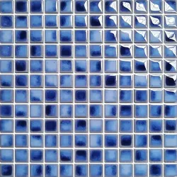 Keramikmosaik Premium Mosaik aqua blau 30x30 cm glänzend MOSBH23ABLL
