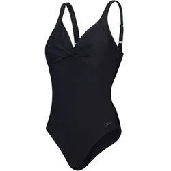 SPEEDO Damen Badeanzug Womens Shaping Cross Knot 1 Piece, Größe 44 in Schwarz Schwarz