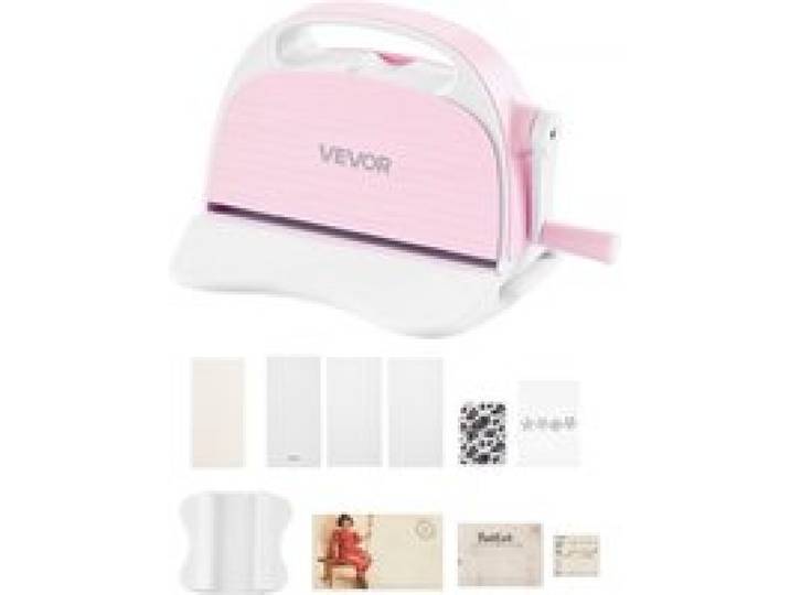 VEVOR Manuelle Stanz- & Prägemaschine-Set, 76 mm Schnittbreite, Inkl. Stanzformen, Prägefoldern, Papierbögen, Schneideplatten, für Scrapbooking, Kartenherstellung & Bastelarbeiten