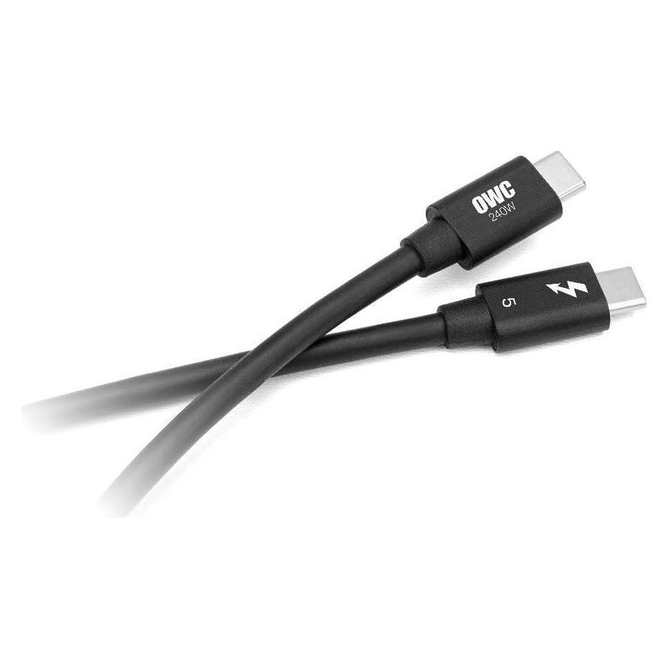 OWC Thunderbolt 5 / USB-C Kabel (schwarz, 200cm) (2 m, Thunderbolt 3, Thunderbolt 4, Thunderbolt 5, USB 4, 240 W) (OWCCBLTB5C2.0M)