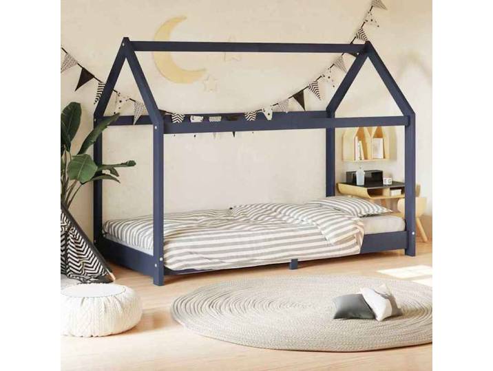 780 TOP2021 Cadre de lit d'enfant BEAU - Lit Caban Cadre de lit d'enfant Gris - Bois de pin massif 80x160cm ( 3856960)