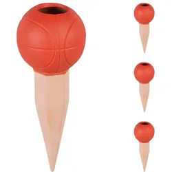Relaxdays Tonkegel Basketball 4er Set Hellbraun,Orange
