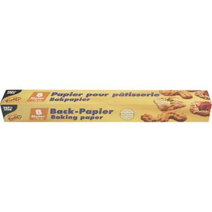 Papstar Backpapier 14150, auf Rolle, 38cm x 8m, braun, im Spenderkarton