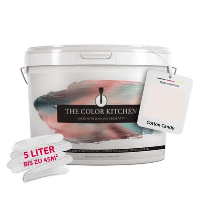 Wand- und Deckenfarbe A.S. CRÉATION "Seidenmatt Innenfarbe THE COLOR KITCHEN", rosa (tck2002 cotton candy), 5 l 5ml, Farben, für Wohnzimmer Schlafzimmer Flur Küche, versch. Rosatöne
