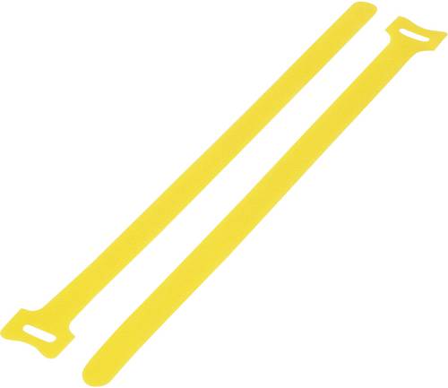 TRU COMPONENTS Klettkabelbinder zum Bündeln Haft- und Flauschteil (L x B) 240mm x 16mm Gelb 20St.