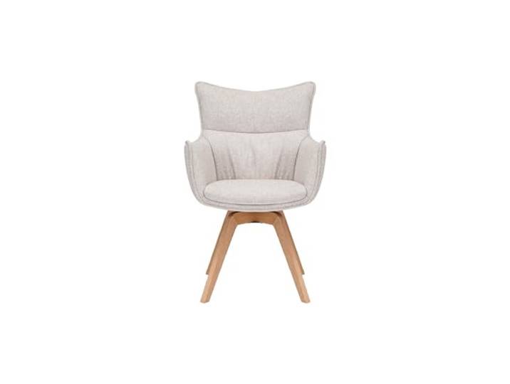 Riess Ambiente Stuhl Vogue - beige - Strukturstoff Eichenholz hoher Komfort, bequeme Polsterung, pflegeleicht, langlebig, stabil, Esszimmerstuhl