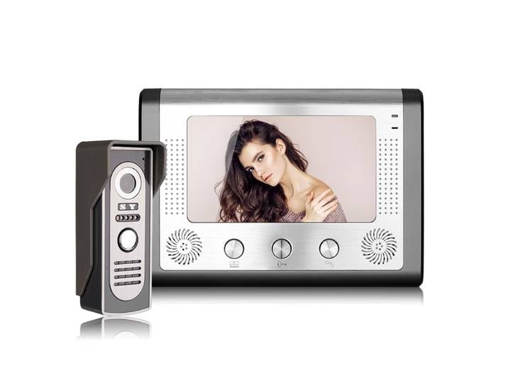 AHD – sonnette de téléphone vidéo 7 , Kit d'interphone, système vidéo domestique avec caméra infrarouge extérieure étanche, fonction de déverrouillage