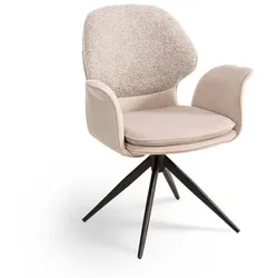 2er-Set [de]sign & more Stuhl Pinto Stoff Beige