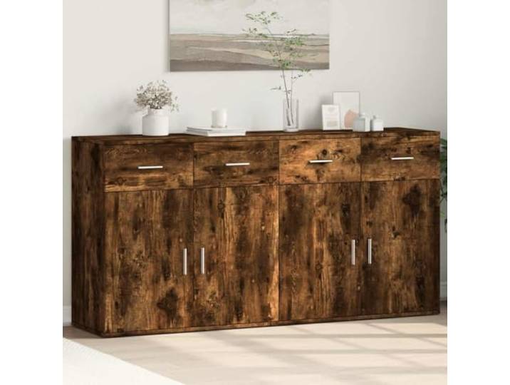 HEFZGDB Sideboard aus Holzwerkstoff mit glatter Oberfläche, Modernes Sideboard Design für Wohnraum Aufbewahrung mit hoher Stabilität und Feuchtigkeitsbeständigkeit, Robustes