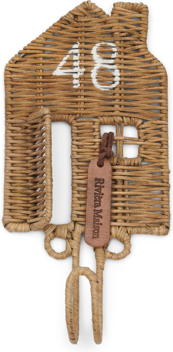 Riviera Maison Rustic Rattan Happy Home Ophanghaak - Natuurlijk