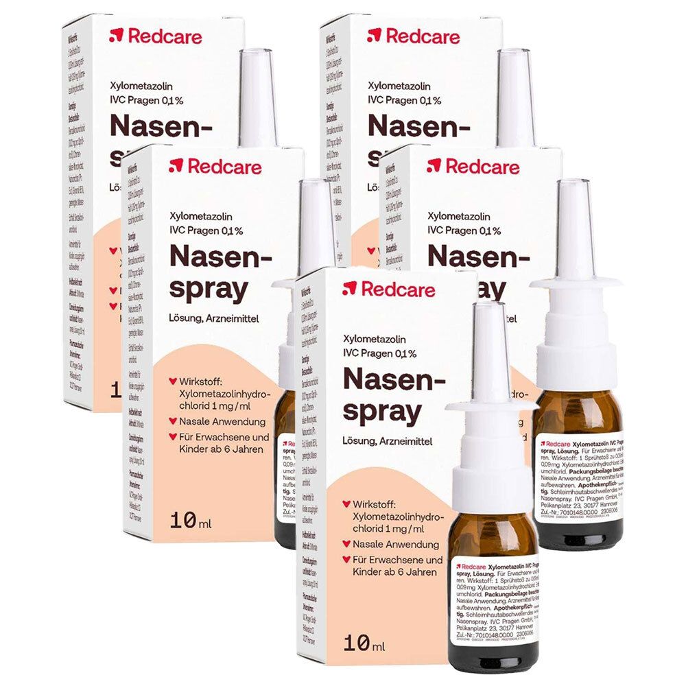 Redcare Xylo 0,1 % Nasenspray x5 5x10 ml
