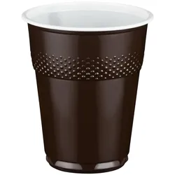 VEPATIM 300x Automatenbecher braun-weiß 150 ml O 70 mm PS