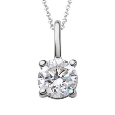Kettenanhänger ONE ELEMENT "0.15 ct Diamant Brillant Anhänger aus 585 Weißgold", silber, Schmuckanhänger, Damen, 0,15 mit Diamant, Diamanten Gold Weißgold 585, Diamanten, Gold, Weißgold 585, Kettenanhänger, Feine Handarbeit – Diamantdetails für ein...
