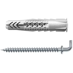 Fischer Universaldübel UX 8x50 WH mit Rand und Winkelhaken - 094410