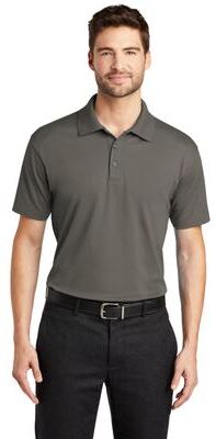 Port Authority K573 Rapid Dry Mesh Polo Shirt in Grey Smoke size Small