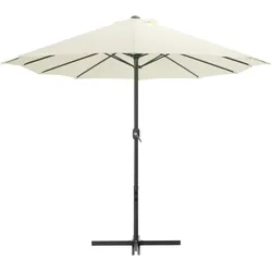 vidaXL Sonnenschirm für den Außenbereich und Aluminiumstange 460 x 270 cm, sandfarben, Modell Titan Soleil Elite