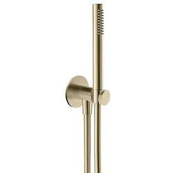 Herzbach Design iX PVD Wannenset 21.914400.1.41 Brass Steel, integriertem Brauseanschlussbogen, Brauseschlauch 1.250mm