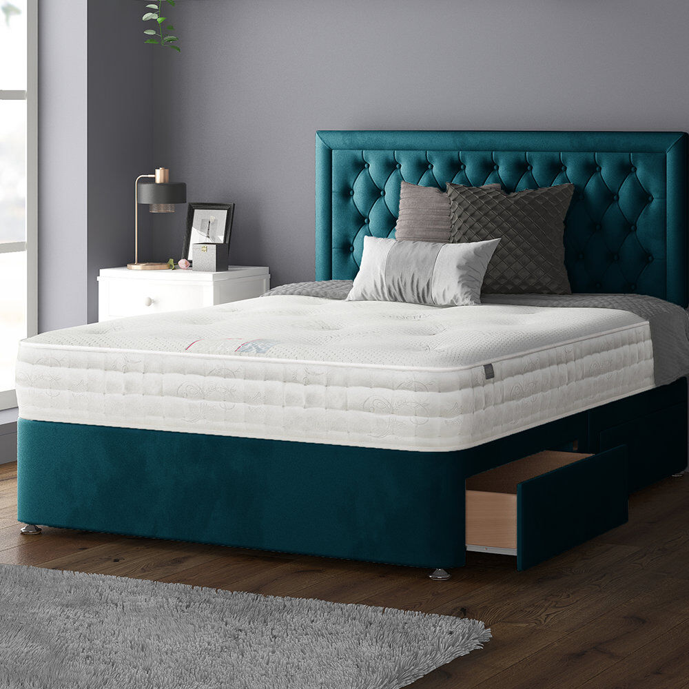 Marlow Home Co. Urbank Upholstered Divan Bed Mallard Single (3')